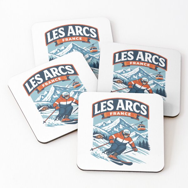 Item preview, Les Arcs France Ski Retro Mountain Graphic designed and sold by JackCurtis1991.