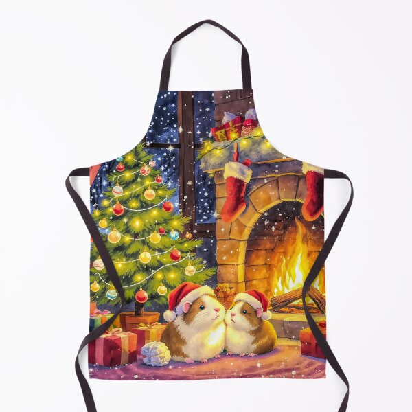 Item preview, Cute Guinea Pig & Hamster Christmas by the Fireplace designed and sold by acceleratorhams.