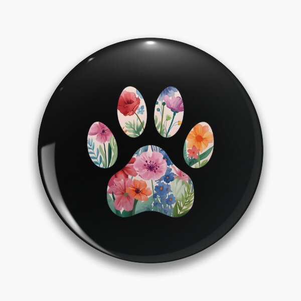 Item preview,  Cat's paw print with flowers designed and sold by uunaa.