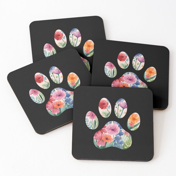 Item preview,  Cat's paw print with flowers designed and sold by uunaa.
