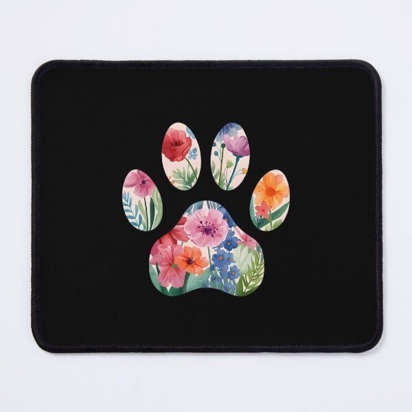 Item preview, Cat's paw print with flowers designed and sold by uunaa.