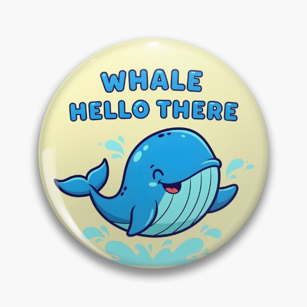 Item preview, Whale Hello There – Cute Whale Pun Summer Design designed and sold by Sea Gem.