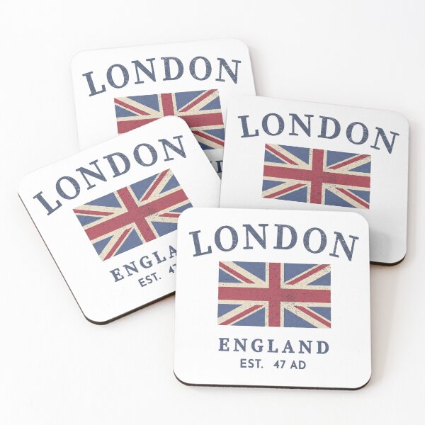 Item preview, Vintage London England Union Jack Flag Est. 47 AD designed and sold by Shopeon Designs.