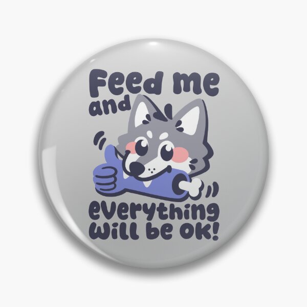 Item preview, Feed Me And Everything Will Be OK - Funny Dark Humor Cartoon Wolf designed and sold by NemiMakeit.