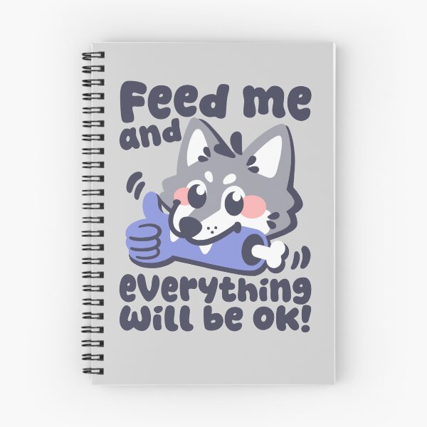 Item preview, Feed Me And Everything Will Be OK - Funny Dark Humor Cartoon Wolf designed and sold by NemiMakeit.