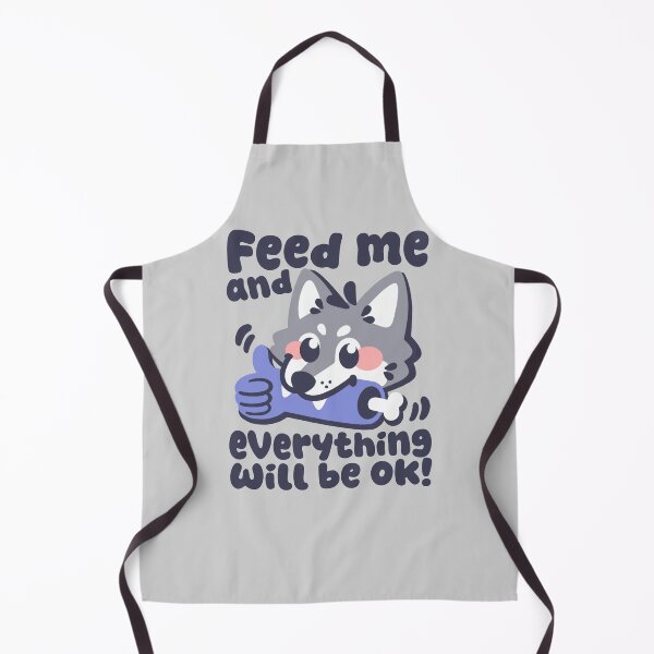 Item preview, Feed Me And Everything Will Be OK - Funny Dark Humor Cartoon Wolf designed and sold by NemiMakeit.