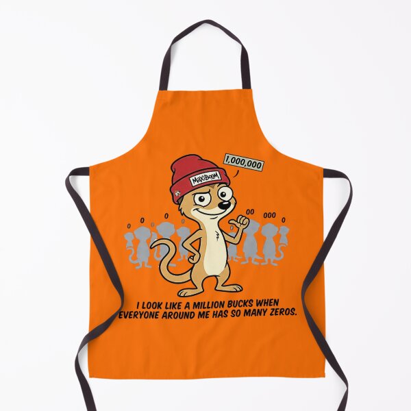 Item preview, Funny Confident Meerkat Million Bucks Zeroes Quote Cartoon designed and sold by mAXiBoOM.