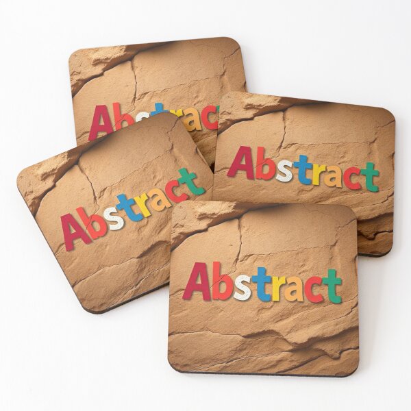 Item preview, Multicolored word ABSTRACT on arid desert landscape designed and sold by RAISC.