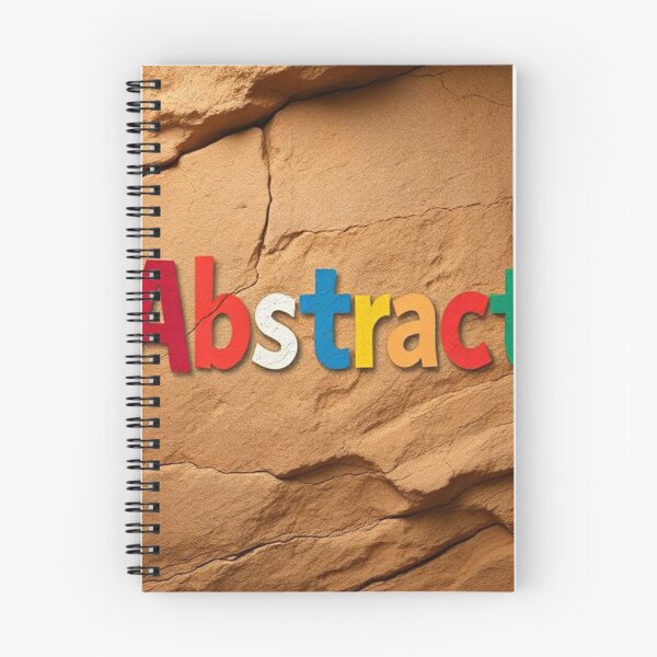 Item preview, Multicolored word ABSTRACT on arid desert landscape designed and sold by RAISC.