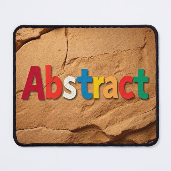 Item preview, Multicolored word ABSTRACT on arid desert landscape designed and sold by RAISC.