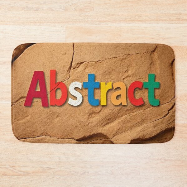 Item preview, Multicolored word ABSTRACT on arid desert landscape designed and sold by RAISC.