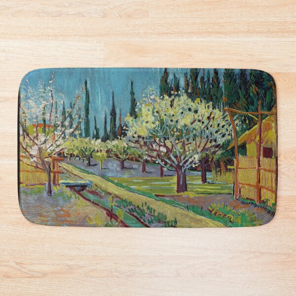 Item preview, Orchard Bordered By Cypresses by Vincent van Gogh: Post Impressionist Wall Art designed and sold by artofuniverse.