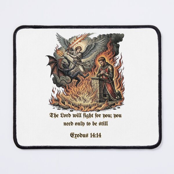 Item preview, Spiritual Warfare Angel vs Demon | The Lord Will Fight For You Exodus 14:14 Christian Streetwear designed and sold by Love Christ Live Life.