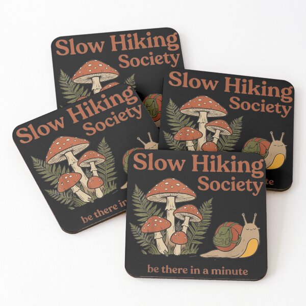 Item preview, Slow Hiking Society Be There In A Minute Cute Snail Mushroom Forest designed and sold by LakenDraphil.