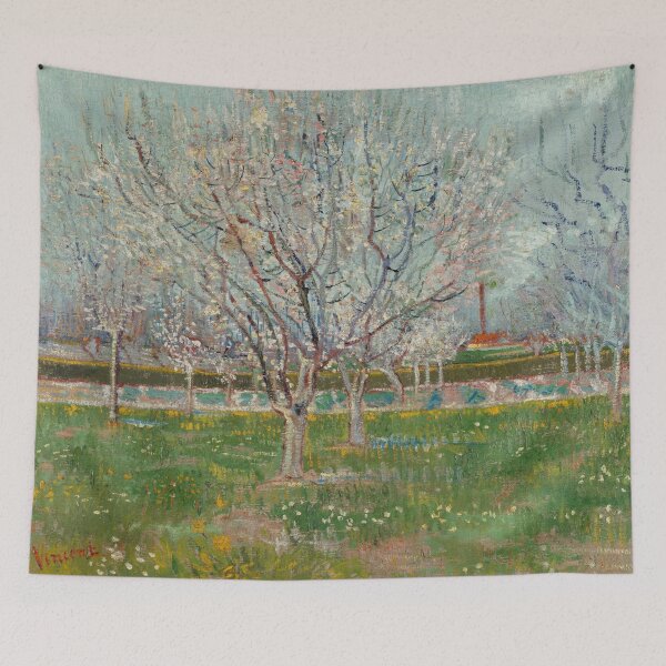 Item preview, Orchard in Blossom Apricot Trees by Vincent van Gogh: Spring Orchard Poster designed and sold by artofuniverse.