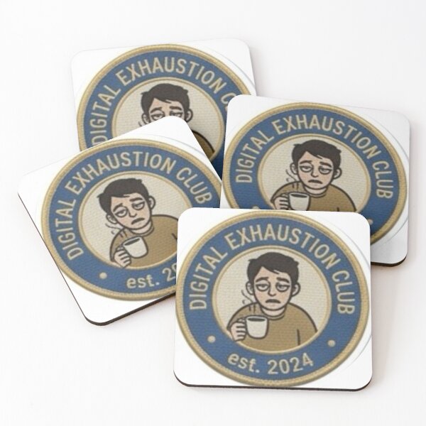 Item preview, Digital Exhaustion Club – Funny Burnout Sticker designed and sold by gabbiedutra.