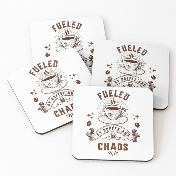 Item preview, Fueled By Coffee And Chaos Funny Coffee Lover Design designed and sold by Patina & Pixel.