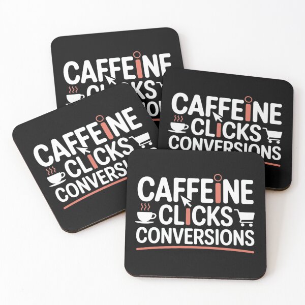 Item preview, Caffeine Clicks Conversions Funny Marketing Design designed and sold by SabAlgoRhythm.