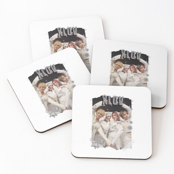Item preview, Xlov Kpop Boy group K-music south korean Boy group Black and White Collage Digital Art Portrait designed and sold by AJUNICE STUDIO.