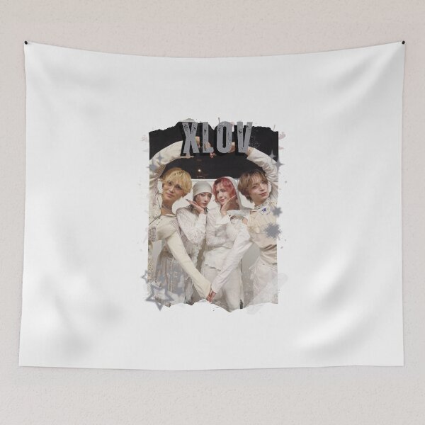 Item preview, Xlov Kpop Boy group K-music south korean Boy group Black and White Collage Digital Art Portrait designed and sold by AJUNICE STUDIO.