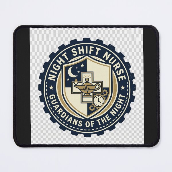 Artikelvorschau, Night Shift Nurse Guardians Of The Night Shield Badge entworfen und verkauft von SkillShopMill.