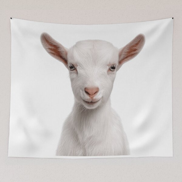Item preview, Adorable Baby White Goat for Cute Goat lovers designed and sold by LazyOwlStore.