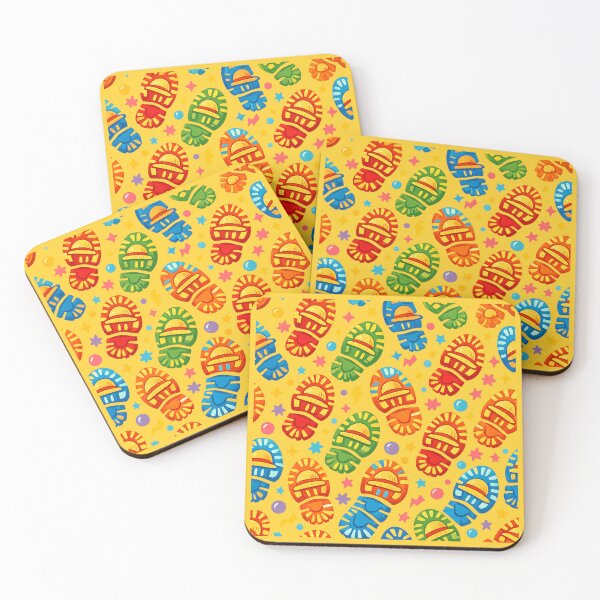 Item preview, Luffy's boot prints, repeating pattern designed and sold by Moonshroomarts.