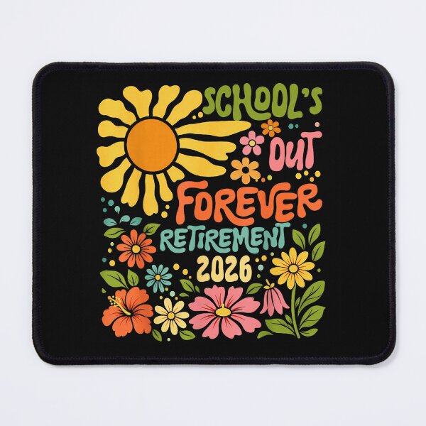 Item preview, School's Out Forever Retirement 2026 Retro Sunset Floral Teacher Retirement Party Gift designed and sold by DaphoLatara.