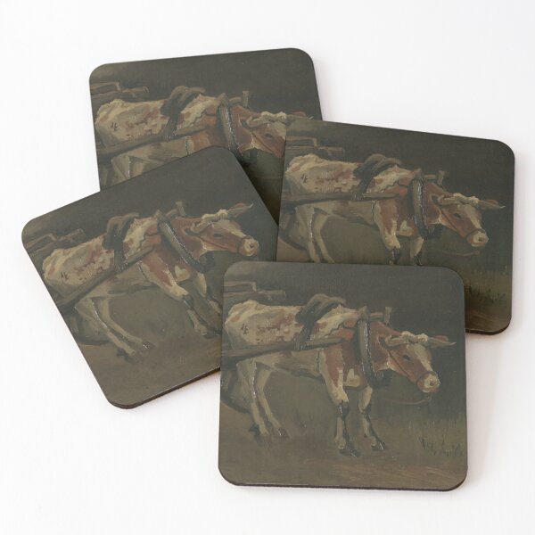 Item preview, Oxcart by Vincent van Gogh: Rustic Ox and Cart Fine Art Poster designed and sold by artofuniverse.