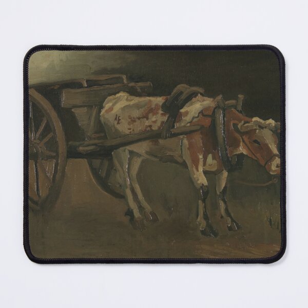 Item preview, Oxcart by Vincent van Gogh: Rustic Ox and Cart Fine Art Poster designed and sold by artofuniverse.