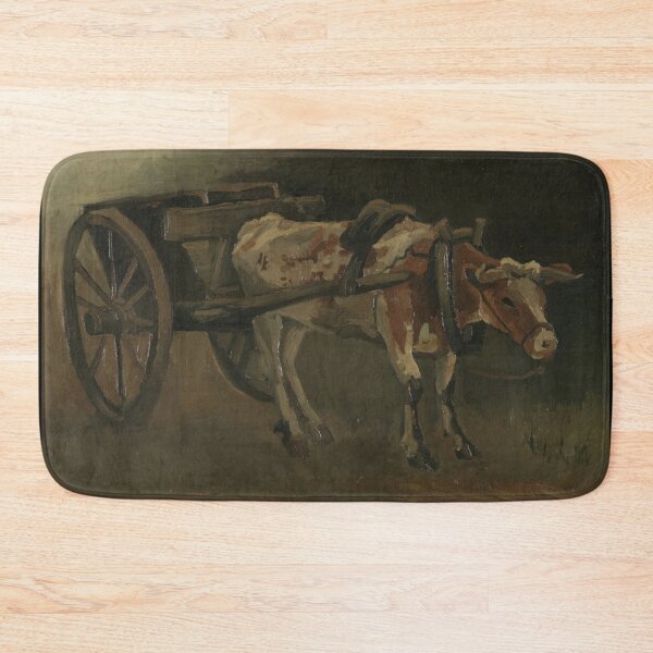 Item preview, Oxcart by Vincent van Gogh: Rustic Ox and Cart Fine Art Poster designed and sold by artofuniverse.