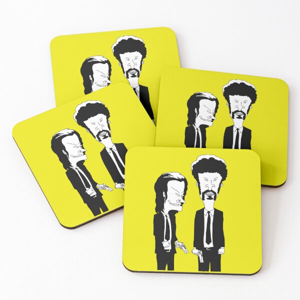 Item preview, Pulp Fiction - Beavis and Butt-Head Style (black and white) designed and sold by ZERO-MIND.