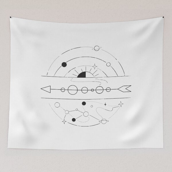 Item preview, Celestial Geometry Solar System Line Art designed and sold by Rehnair.