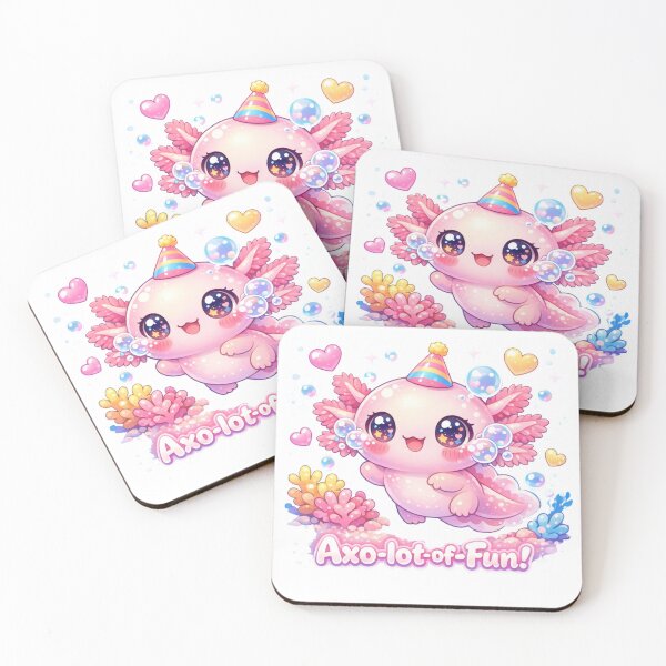 Item preview, Axo-lot-of-Fun Kawaii Axolotl Party designed and sold by TrendzSlayer.
