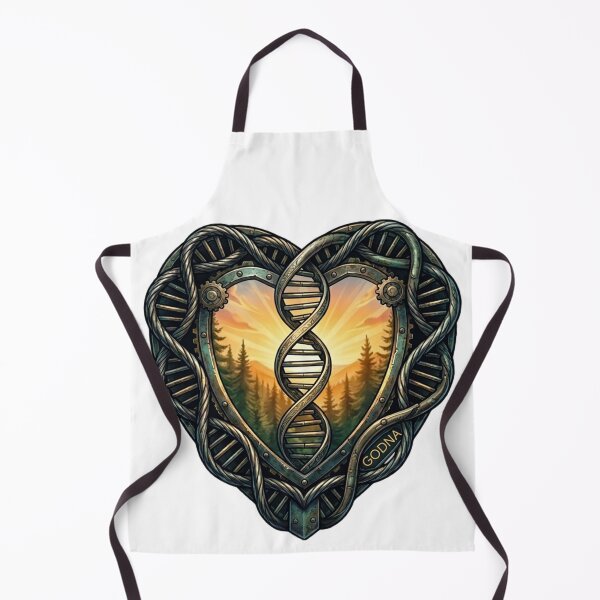 Item preview, GODNA Steampunk DNA Heart with Pine Forest Sunrise designed and sold by GODNA.