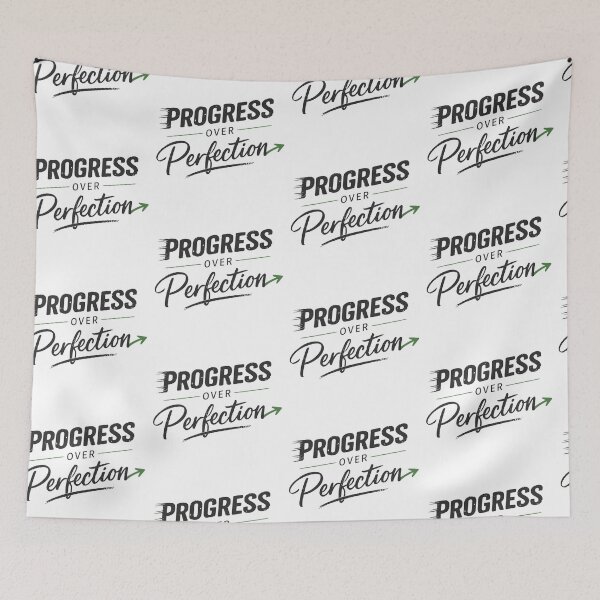 Item preview, Progress Over Perfection – Dynamic Motivational Typography Design designed and sold by Zayn Studio.