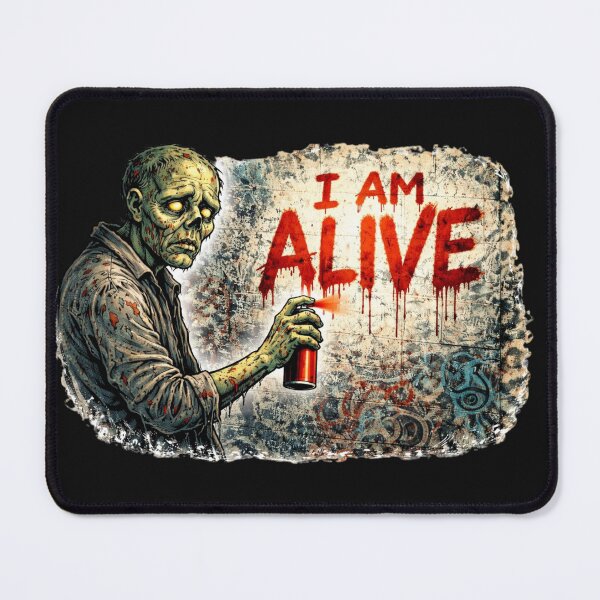 Item preview, “I Am Alive – Melancholic Zombie Street Art” designed and sold by sypetru.