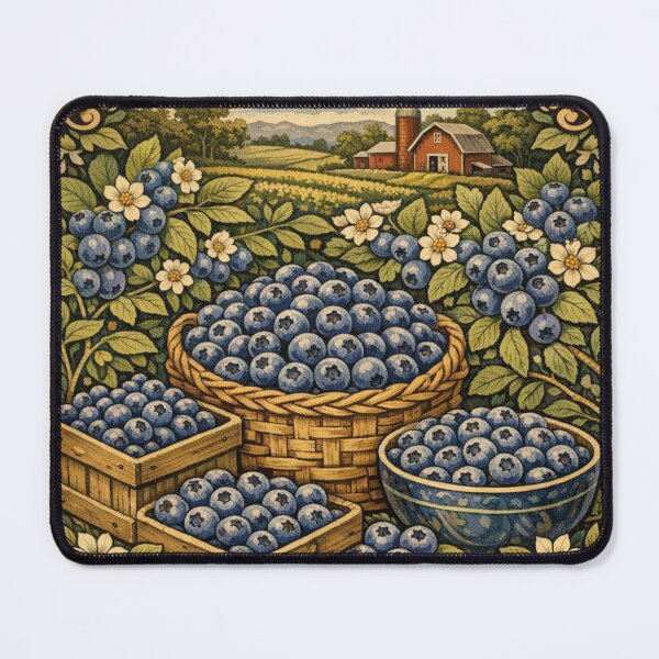 Item preview, Vintage farmers market blueberry poster designed and sold by hollycooper.