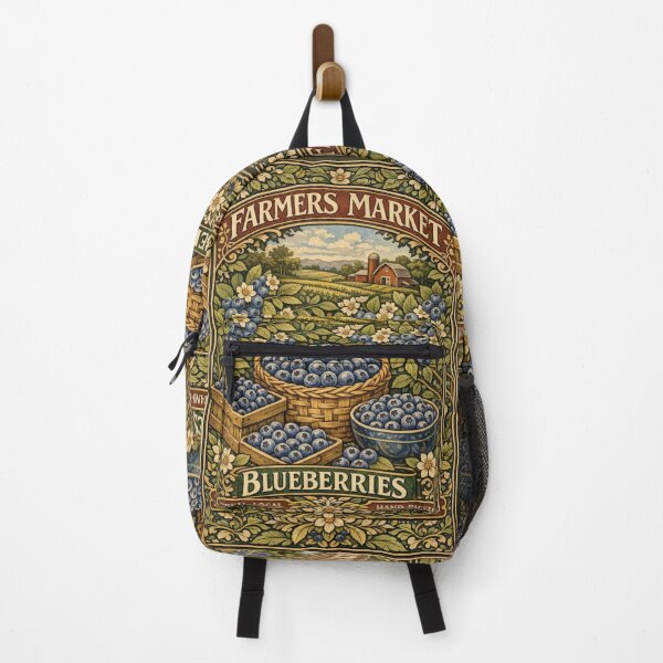 Item preview, Vintage farmers market blueberry poster designed and sold by hollycooper.
