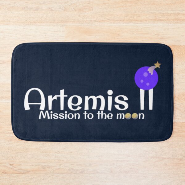 Item preview, Artemis II Lunar Orbit - Minimalist Astronaut Emblem & Crescent designed and sold by Yasmine Mohammed.