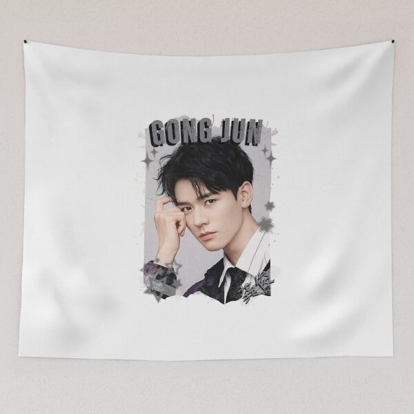 Item preview, Gong Jun (龚俊) Chinese Actor Cdrama Chinese Entertainment Black and White Collage Digital Art Portrait designed and sold by AJUNICE STUDIO.