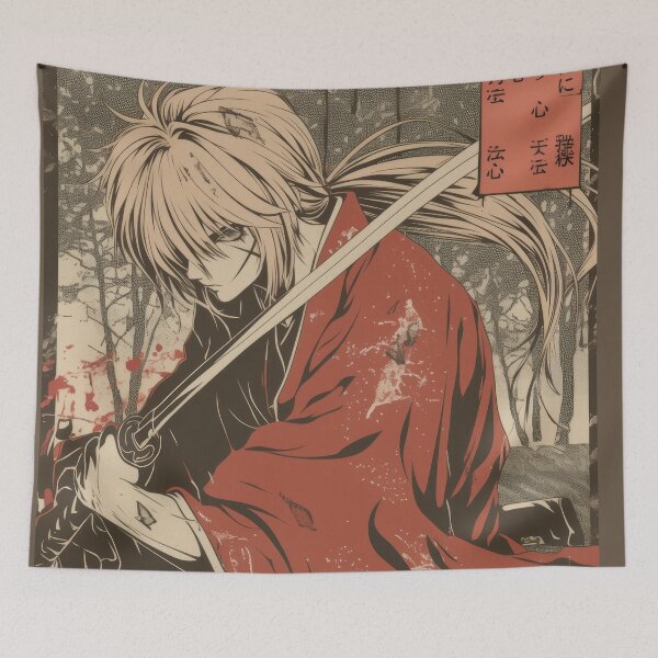 Item preview, Kenshin Vintage Poster  designed and sold by AnimeArsenalPrints.