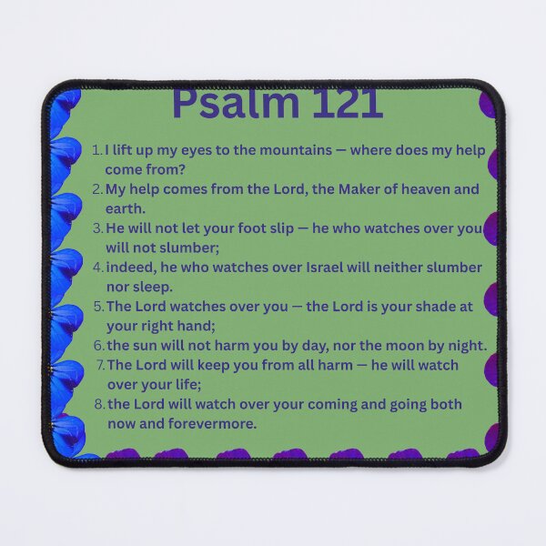 Item preview, Psalm 121 floral print designed and sold by happytraveller1.