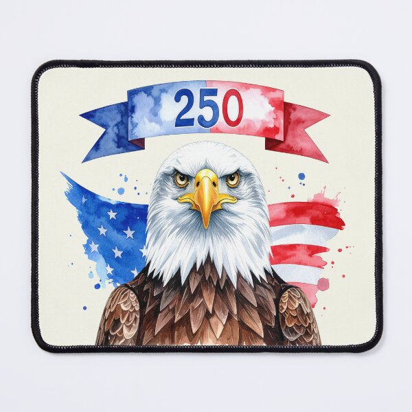 Item preview, 250 years of the USA in watercolor, eagle and flag designed and sold by LiskoDesign.