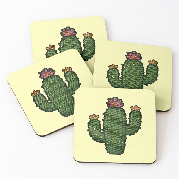 Item preview, Flowering Cactus Dot Art Mosaic designed and sold by MSBM Designs.