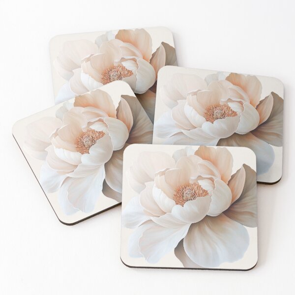 Item preview, Abstract Floral Print Cloud White Blush  designed and sold by BestVarieties.