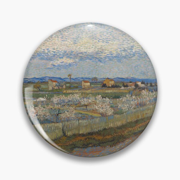 Item preview, Peach Trees in Blossom by Vincent van Gogh: Post Impressionist Landscape Poster designed and sold by artofuniverse.