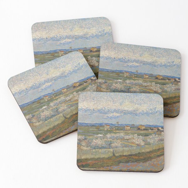 Item preview, Peach Trees in Blossom by Vincent van Gogh: Post Impressionist Landscape Poster designed and sold by artofuniverse.