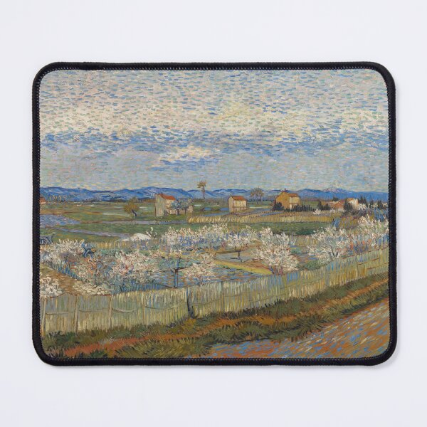 Item preview, Peach Trees in Blossom by Vincent van Gogh: Post Impressionist Landscape Poster designed and sold by artofuniverse.