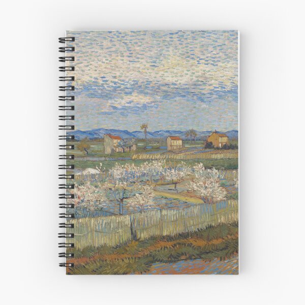 Item preview, Peach Trees in Blossom by Vincent van Gogh: Post Impressionist Landscape Poster designed and sold by artofuniverse.